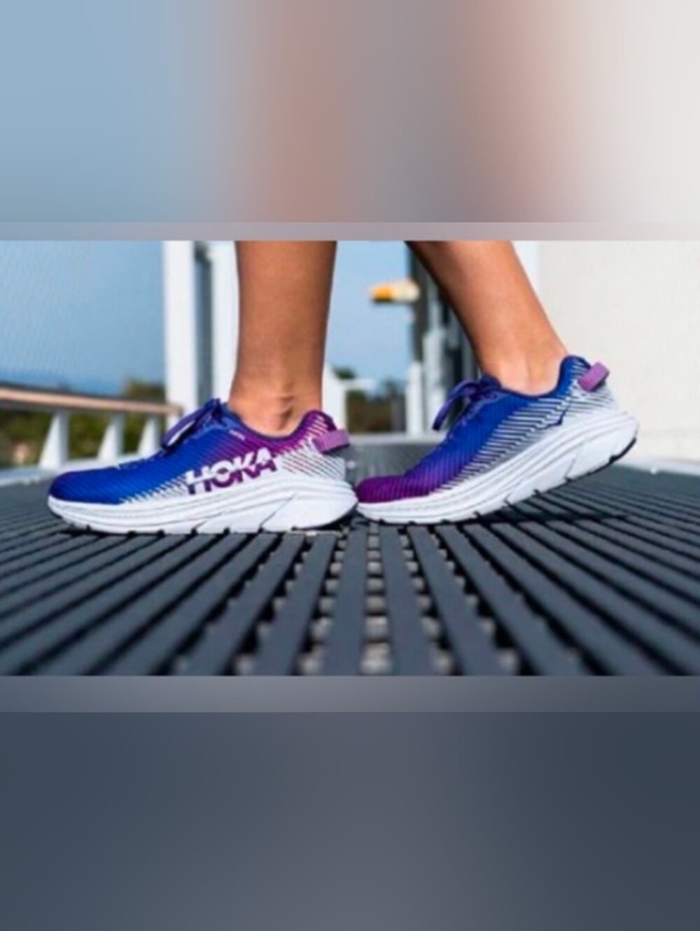 Hoka Women's Rincon 2 Running Shoes in Clematis Blue/Arctic EUC